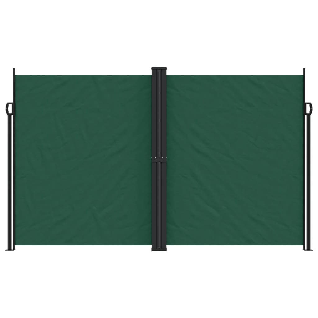 vidaXL Toldo lateral retráctil verde oscuro 200x1000 cm