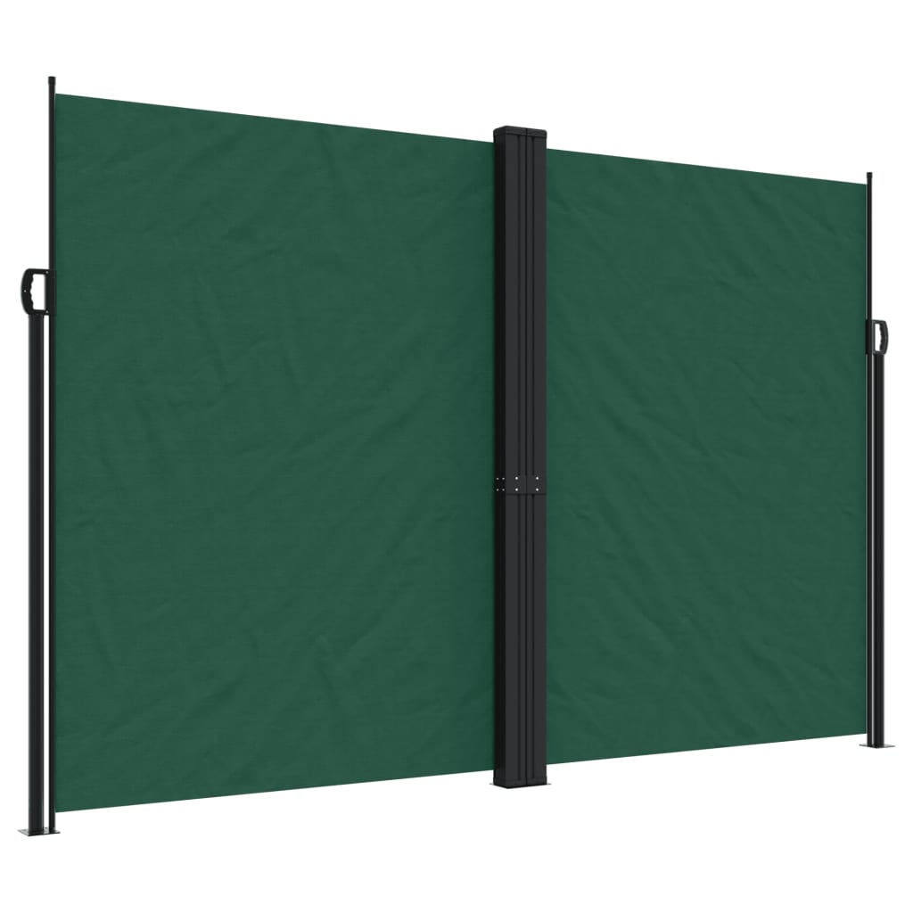 vidaXL Toldo lateral retráctil verde oscuro 220x1000 cm