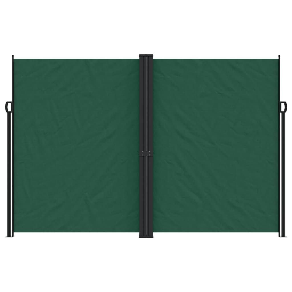 vidaXL Toldo lateral retráctil verde oscuro 220x1000 cm