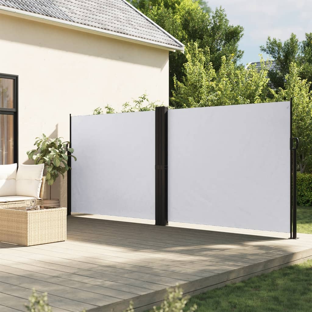 vidaXL Toldo lateral retráctil blanco 160x1200 cm