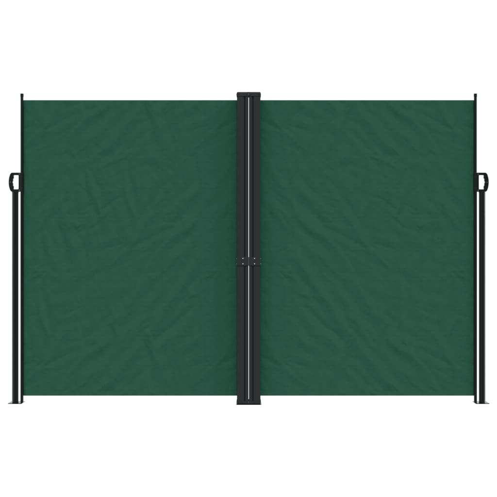 vidaXL Toldo lateral retráctil verde oscuro 220x1200 cm