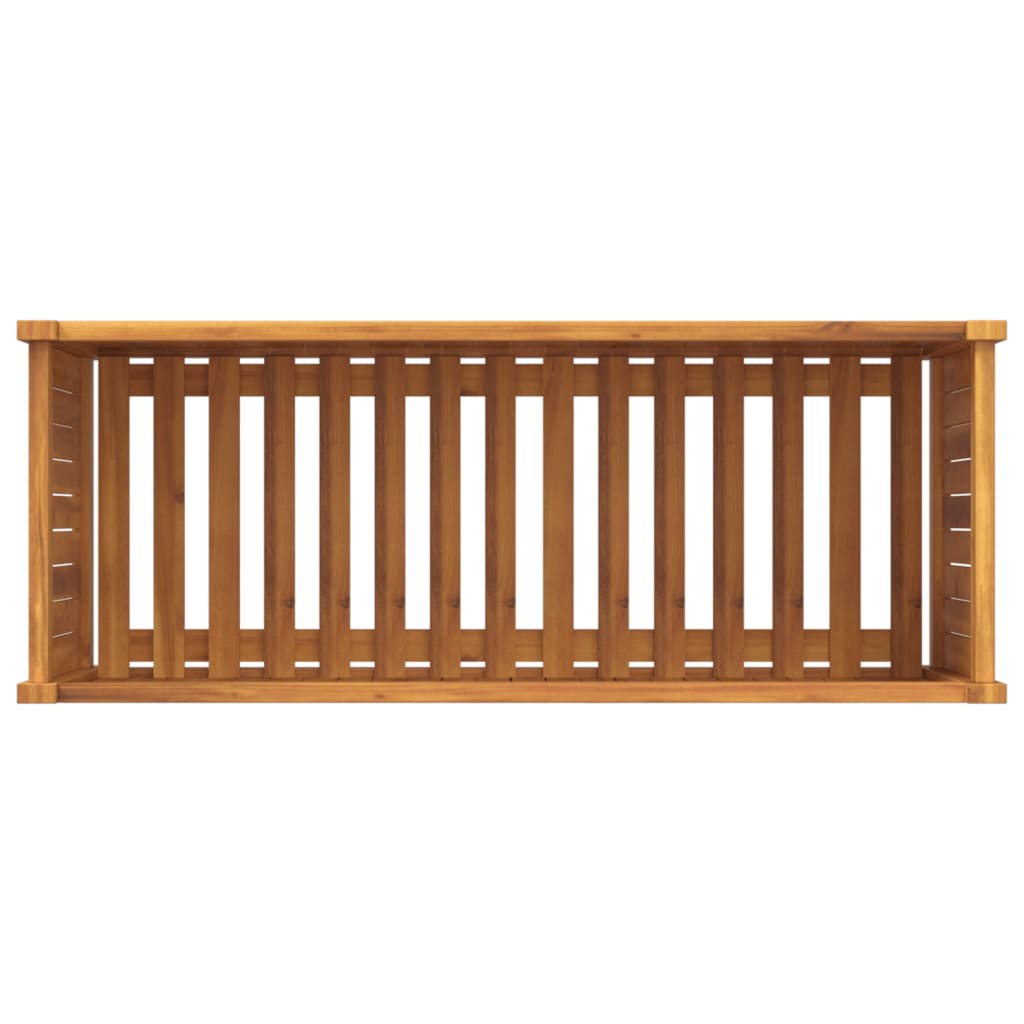 vidaXL Jardinera con forro madera maciza de acacia 99,5x38x50 cm