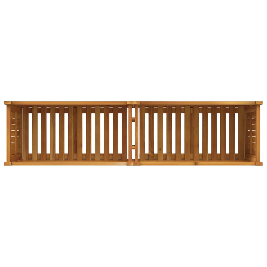 vidaXL Jardinera con forro madera maciza de acacia 153x38,5x50 cm