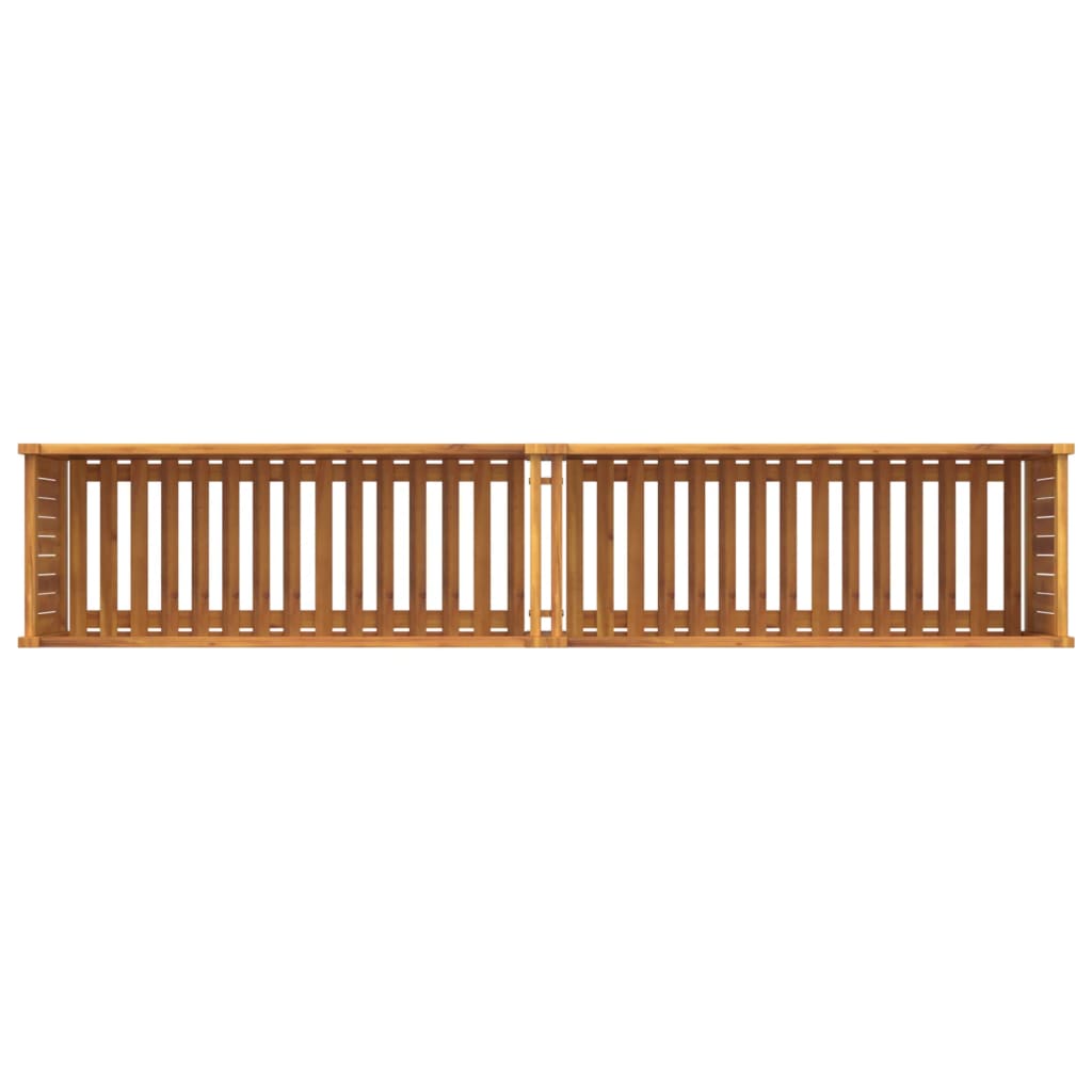 vidaXL Jardinera con forro madera maciza de acacia 199x38,5x50 cm