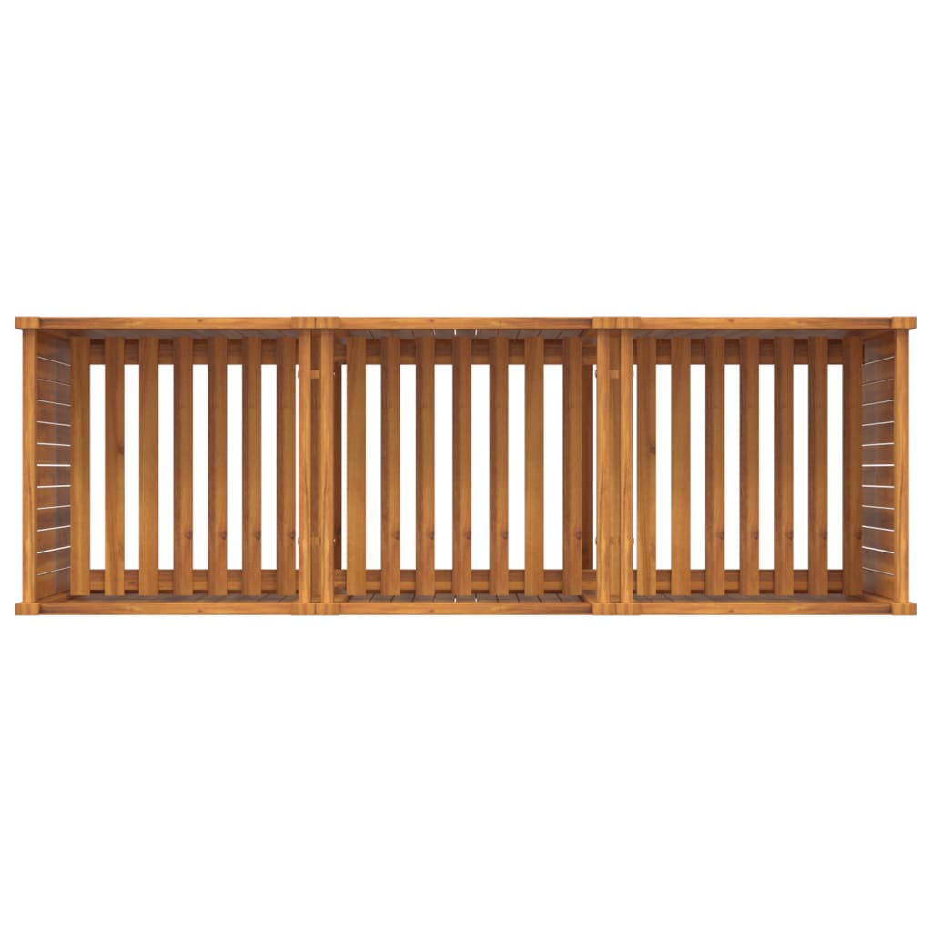 vidaXL Jardinera con forro madera maciza de acacia 150x50x75 cm