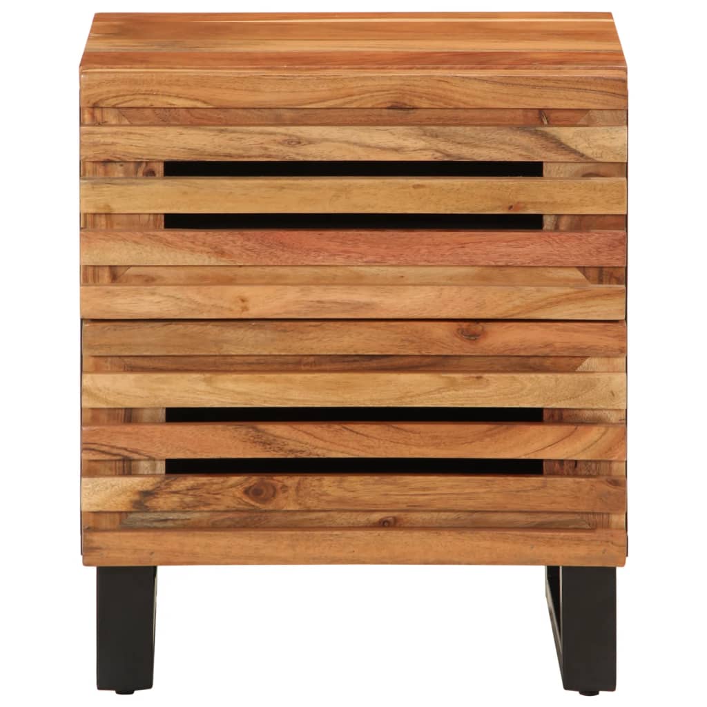 vidaXL Mesitas de noche 2 uds madera maciza de acacia 40x34x46 cm