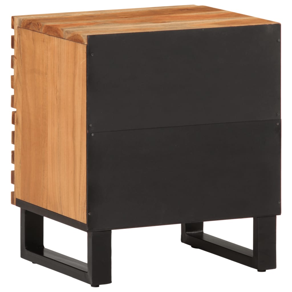 vidaXL Mesitas de noche 2 uds madera maciza de acacia 40x34x46 cm