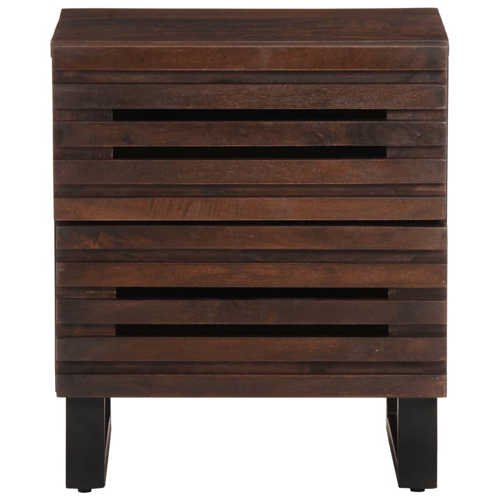 vidaXL Mesitas de noche 2 uds madera maciza de mango 40x34x46 cm