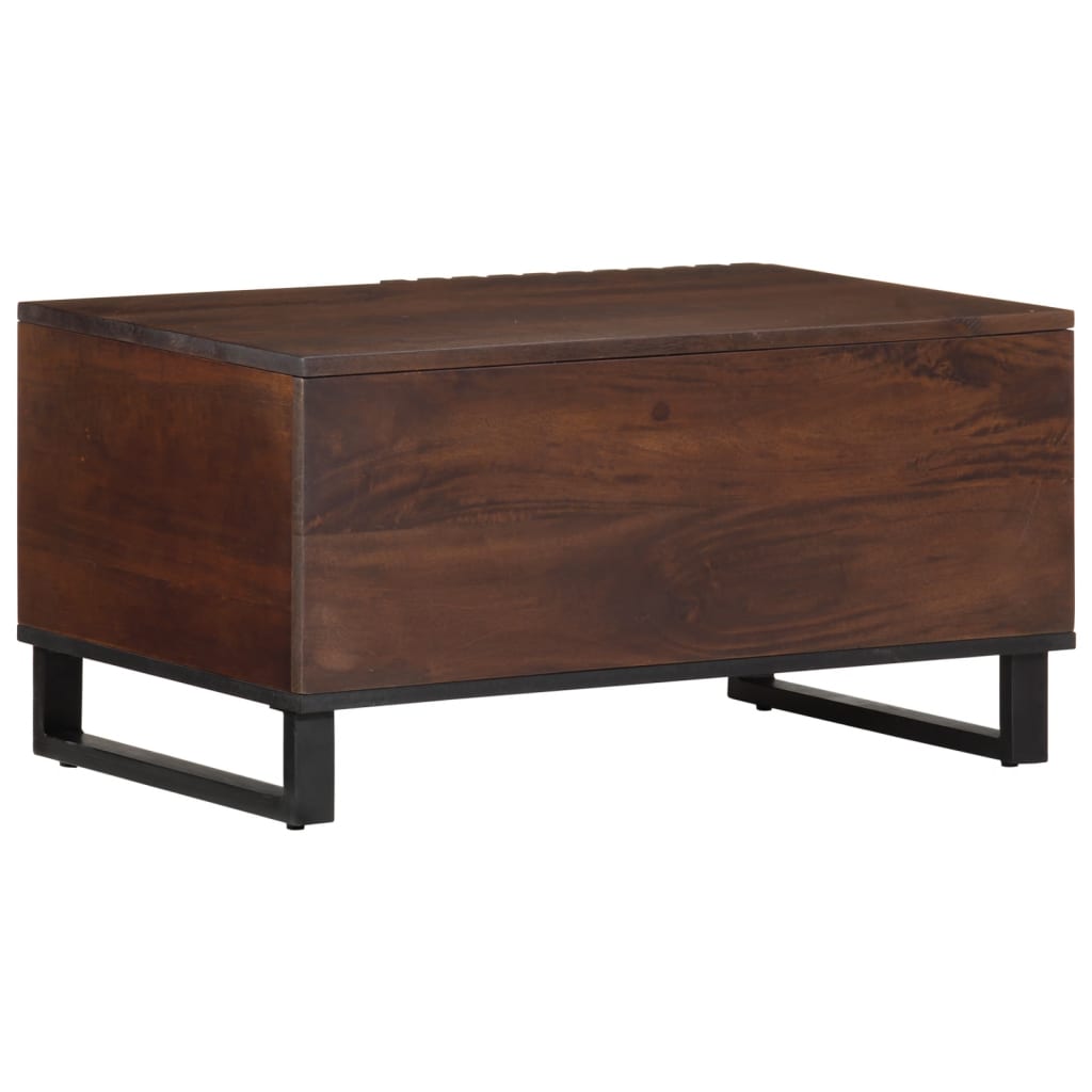 vidaXL Mesa de centro madera maciza mango marrón 80x51x40 cm