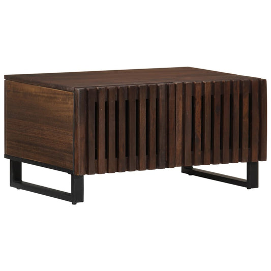 vidaXL Mesa de centro madera maciza mango marrón 80x51x40 cm