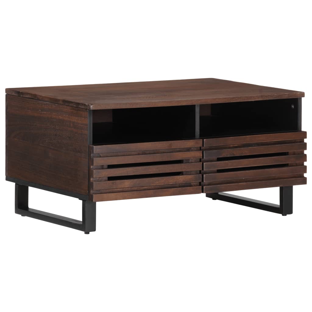 vidaXL Mesa de centro madera maciza mango marrón 80x55x40 cm