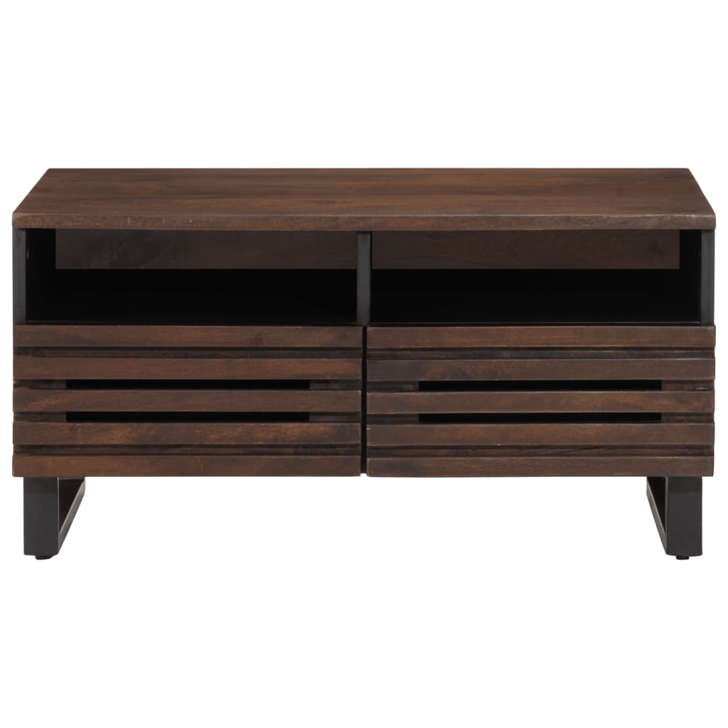 vidaXL Mesa de centro madera maciza mango marrón 80x55x40 cm