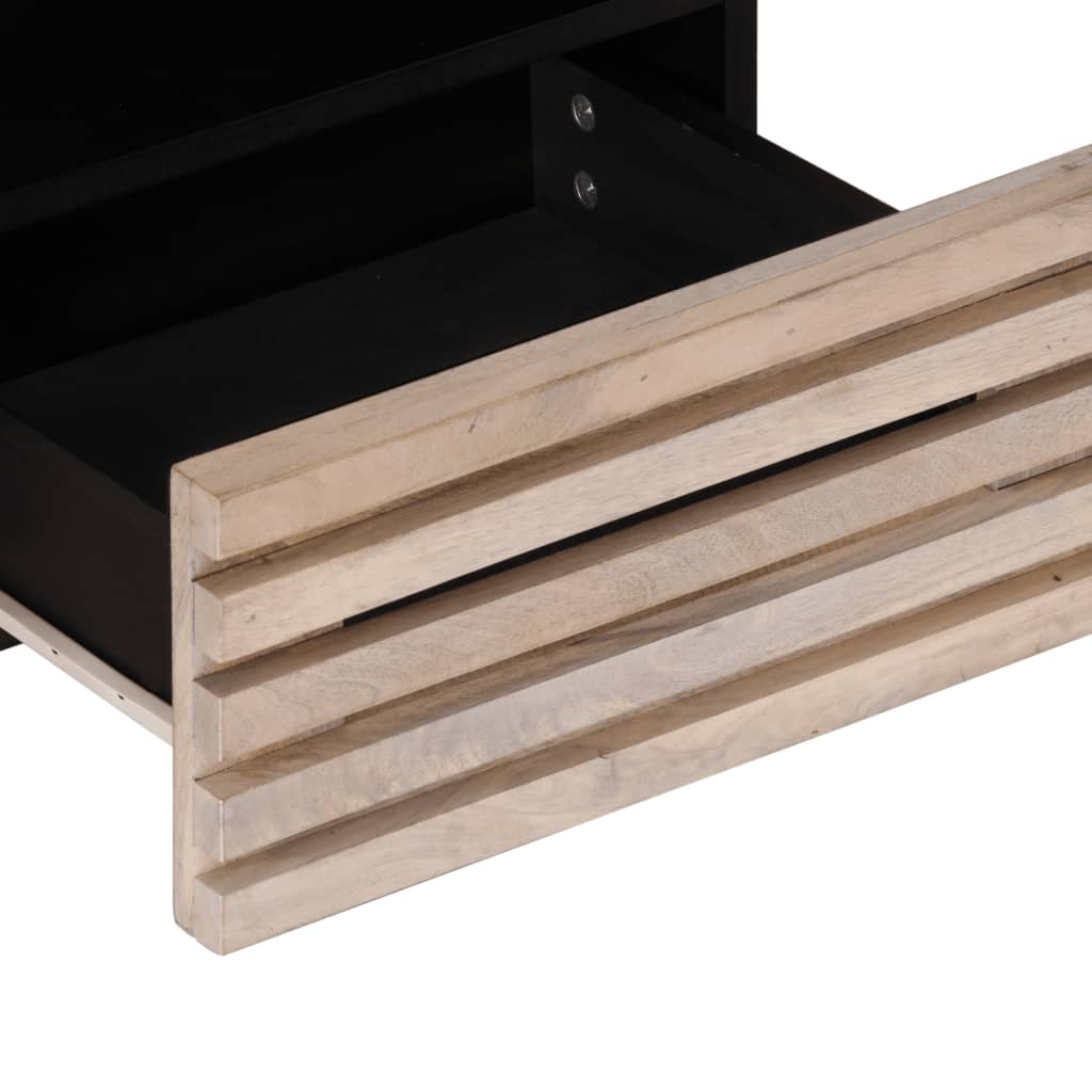 vidaXL Mesa de centro de madera maciza de mango 80x55x40 cm