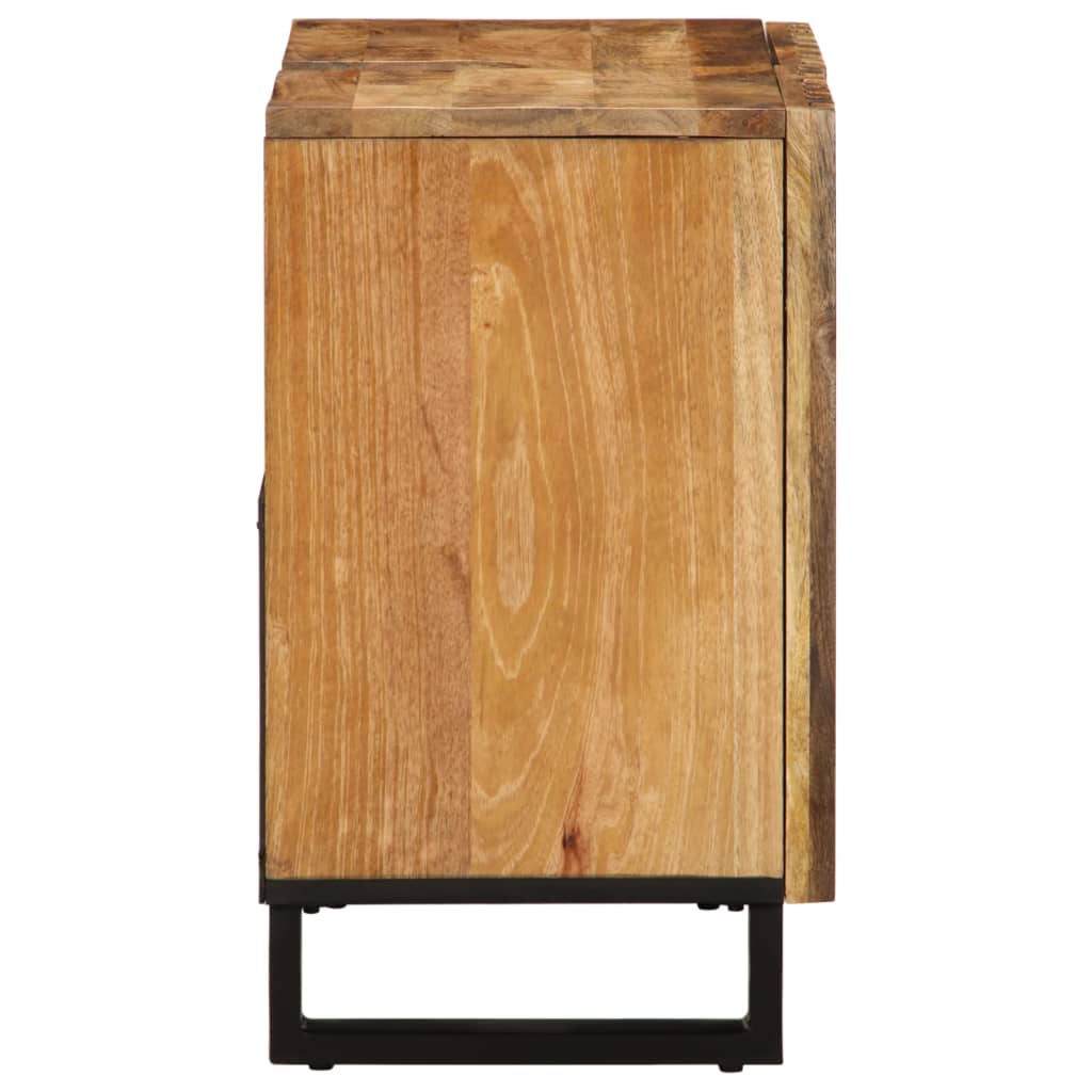 vidaXL Armario de lavabo para baño madera maciza de mango 62x34x58 cm