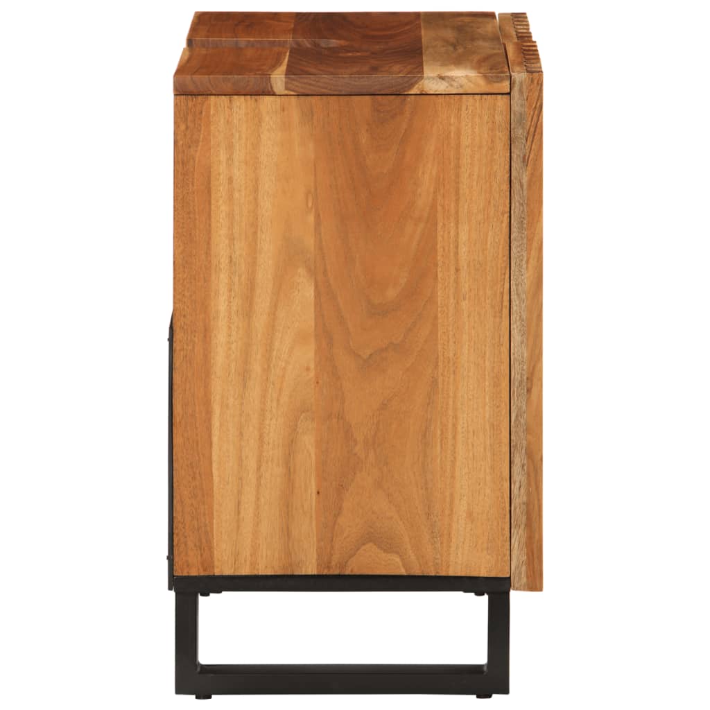 vidaXL Armario de lavabo para baño madera maciza de acacia 62x34x58 cm