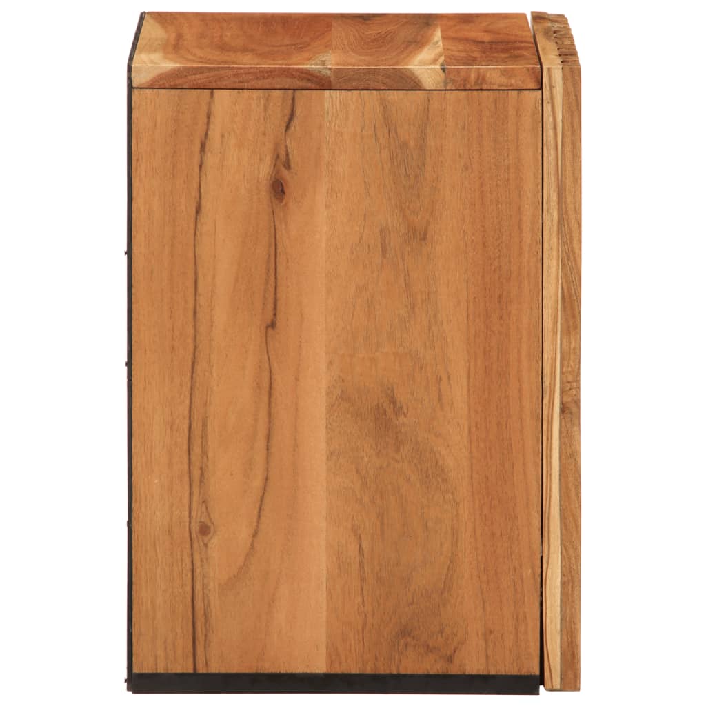 vidaXL Armario de baño de pared madera maciza de acacia 38x34x48 cm