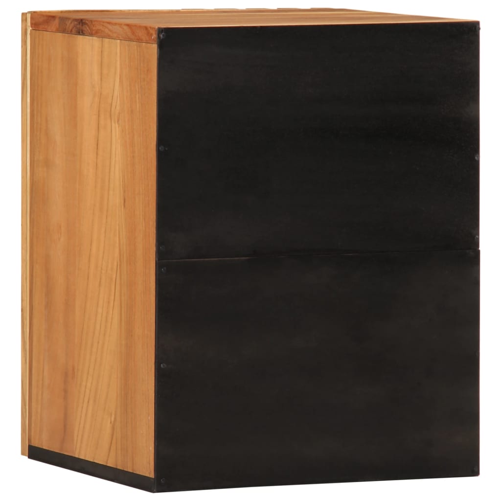 vidaXL Armario de baño de pared madera maciza de acacia 38x34x48 cm