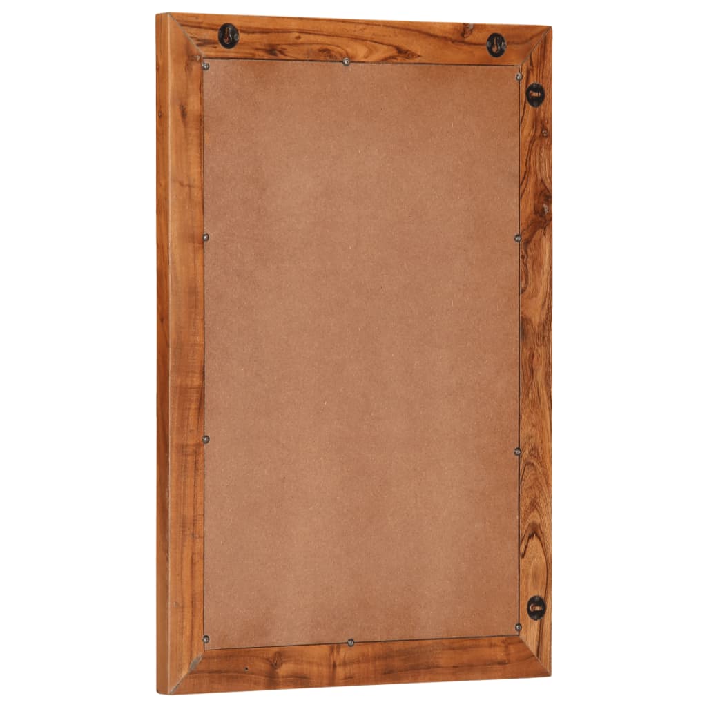 vidaXL Espejo de baño madera maciza de acacia y vidrio 50x70 cm