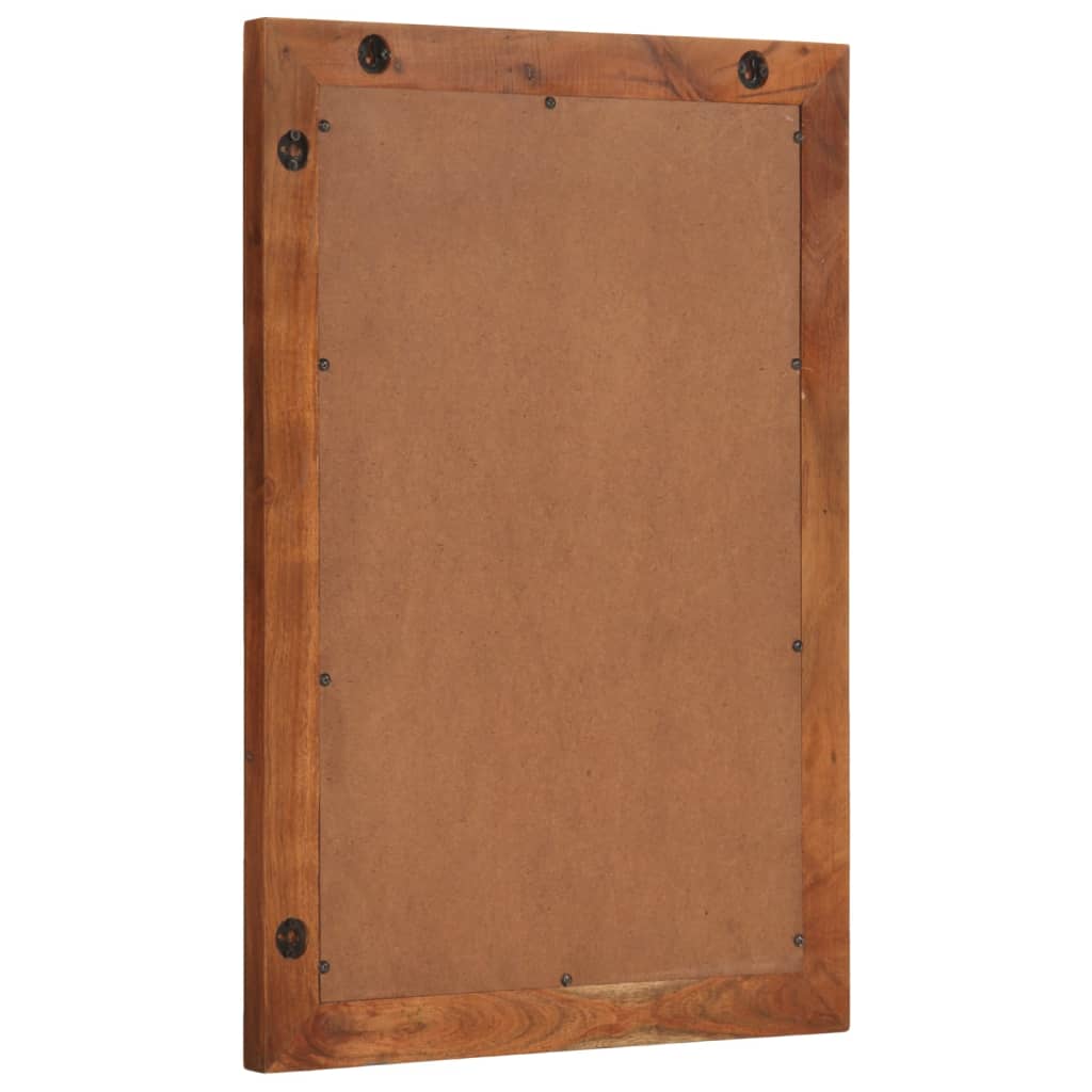 vidaXL Espejo de baño madera maciza de acacia y vidrio 50x70 cm