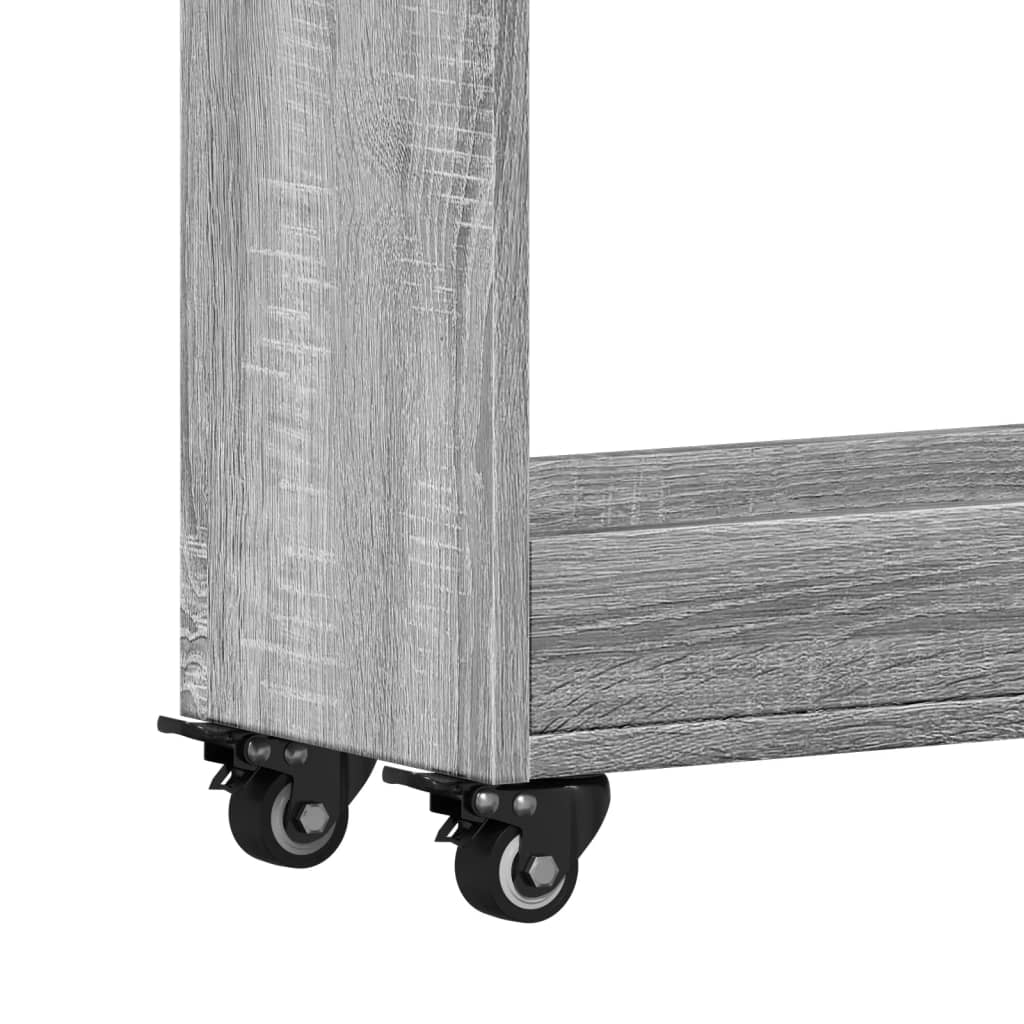 vidaXL Armario con ruedas madera ingeniería gris Sonoma 60x22x79 cm