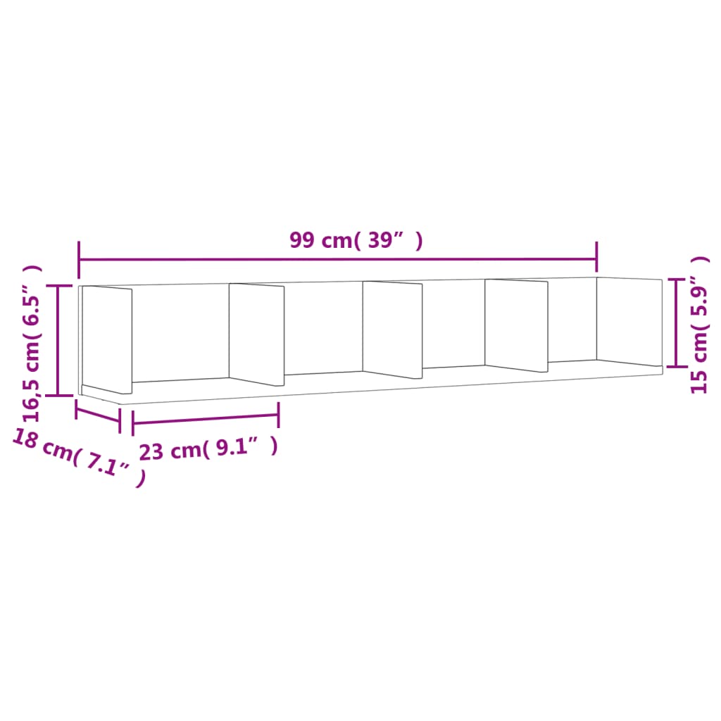 vidaXL Armarios de pared 2 uds madera ingeniería roble Sonoma