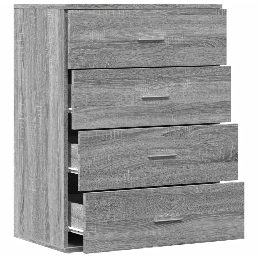 vidaXL Aparador de madera de ingeniería gris Sonoma 60x39x80 cm