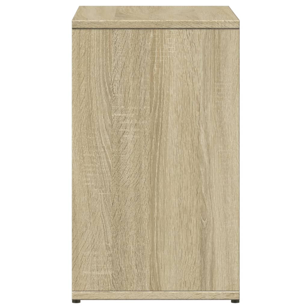 vidaXL Mesa auxiliar de madera contrachapada color roble 50x30x50 cm