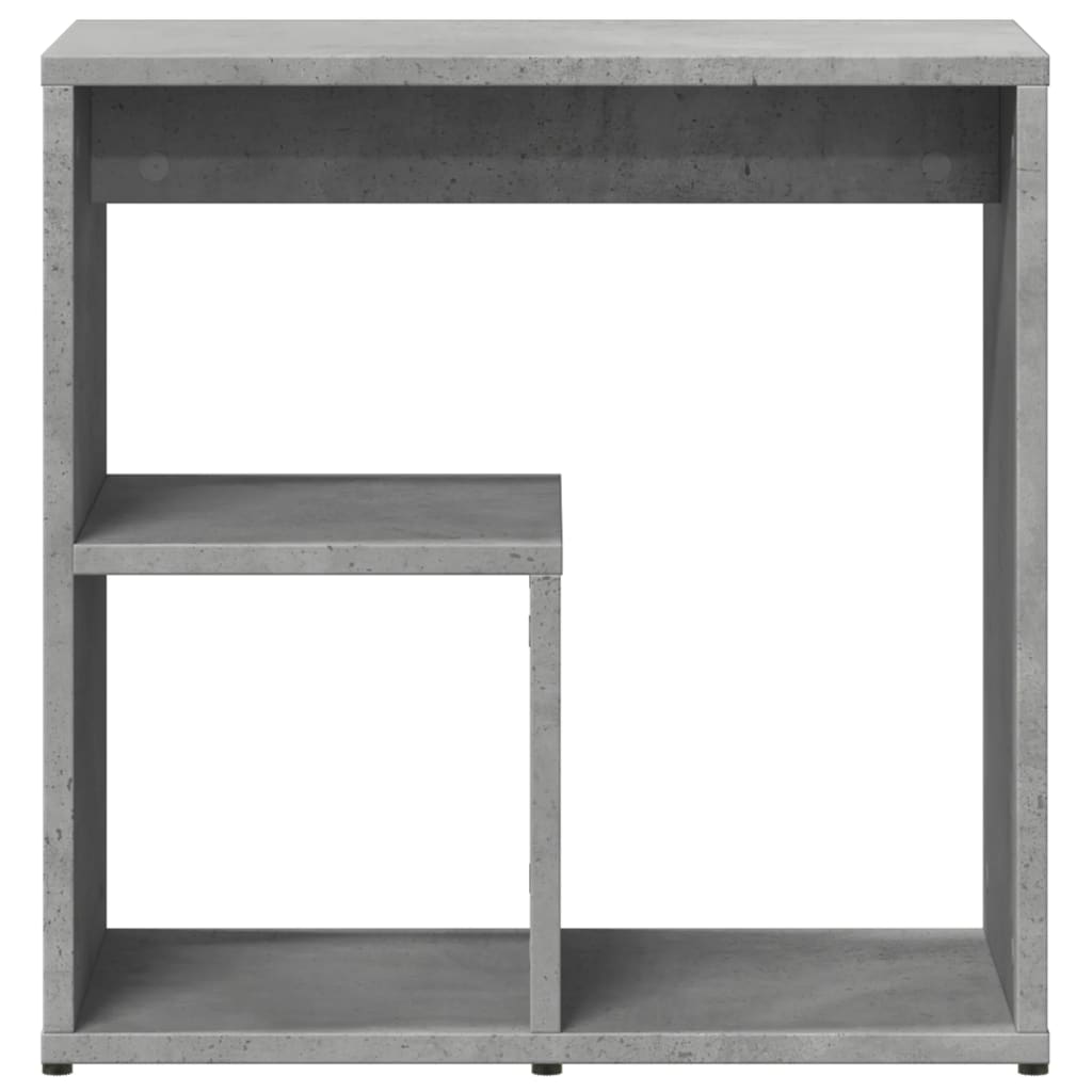 vidaXL Mesa auxiliar de madera contrachapada gris hormigón 50x30x50 cm