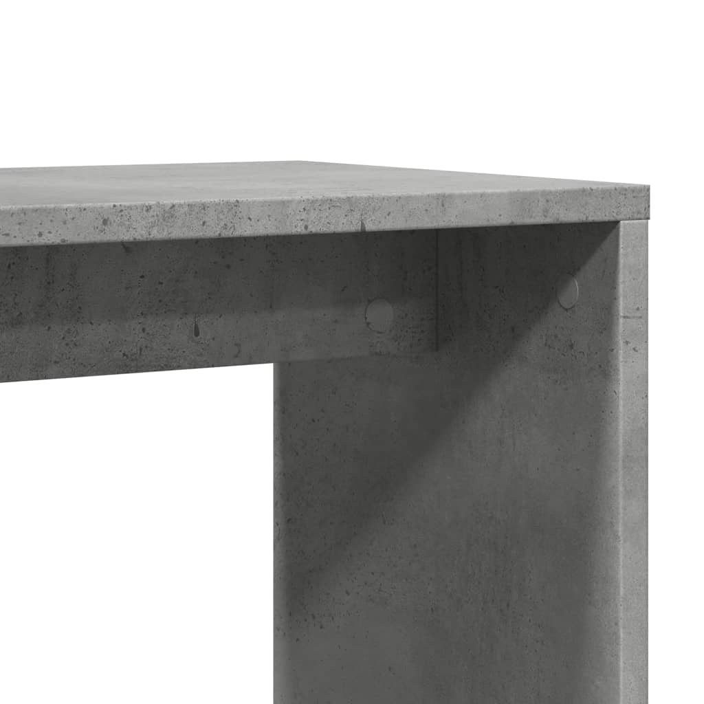 vidaXL Mesa auxiliar de madera contrachapada gris hormigón 50x30x50 cm