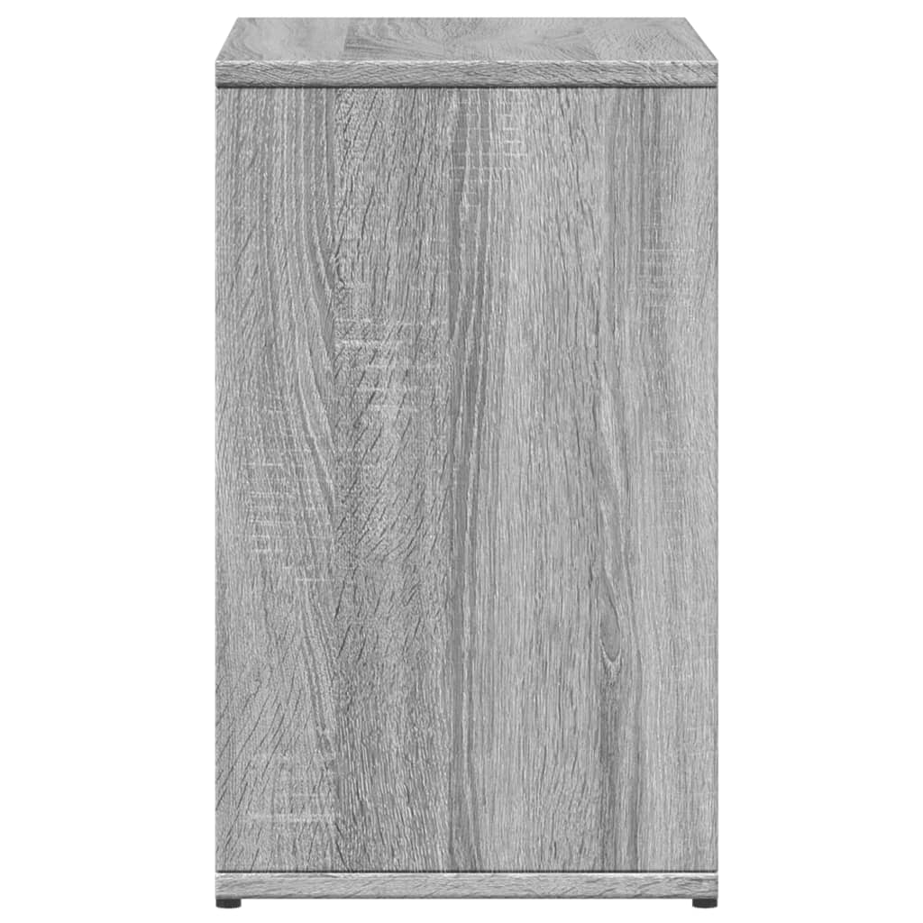 vidaXL Mesa auxiliar de madera contrachapada gris Sonoma 50x30x50 cm