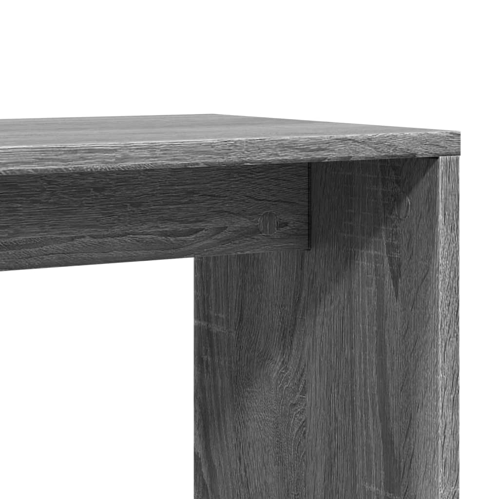 vidaXL Mesa auxiliar de madera contrachapada gris Sonoma 50x30x50 cm