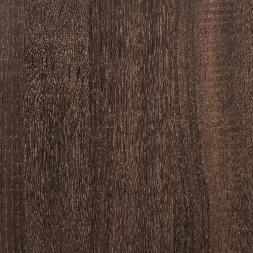 vidaXL Mesa auxiliar de madera contrachapada marrón roble 50x30x50 cm