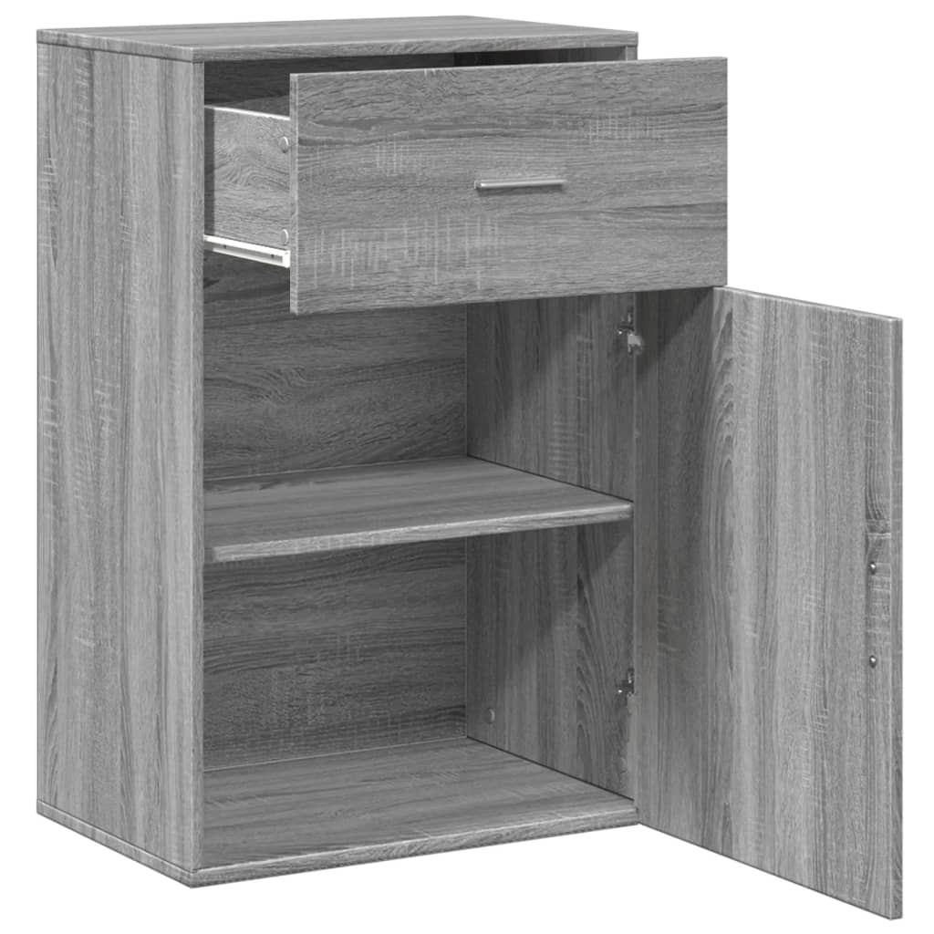 vidaXL Armario almacenaje madera ingeniería gris Sonoma 56,5x39x90 cm