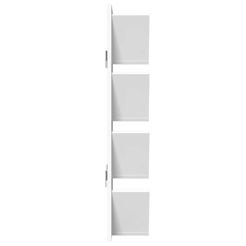 vidaXL Estantería de pared 4 niveles blanco 33x16x90 cm