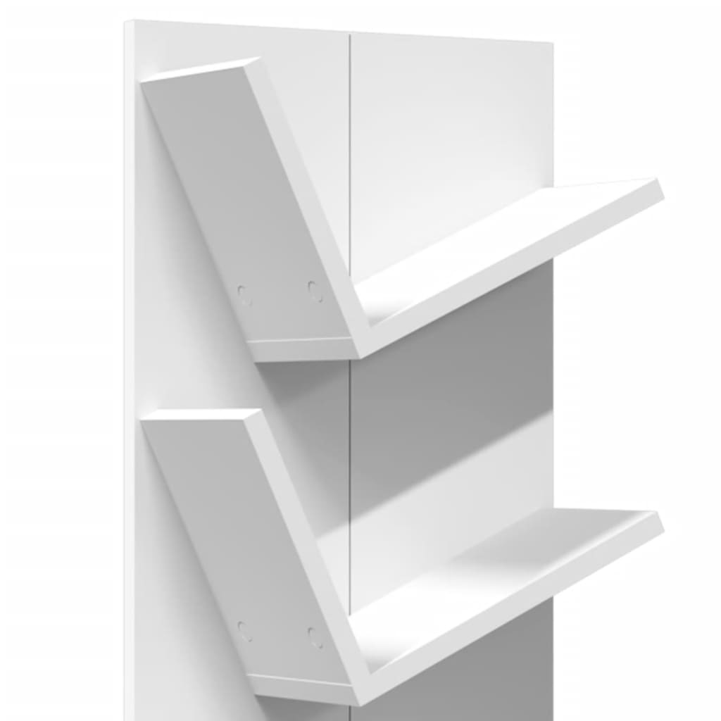 vidaXL Estantería de pared 4 niveles blanco 33x16x90 cm