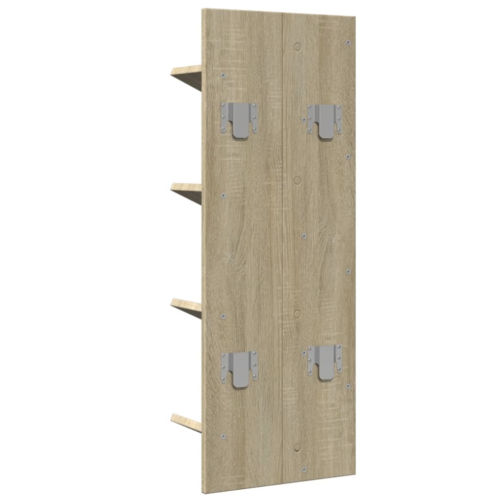 vidaXL Estantería de pared 4 niveles roble Sonoma 33x16x90 cm