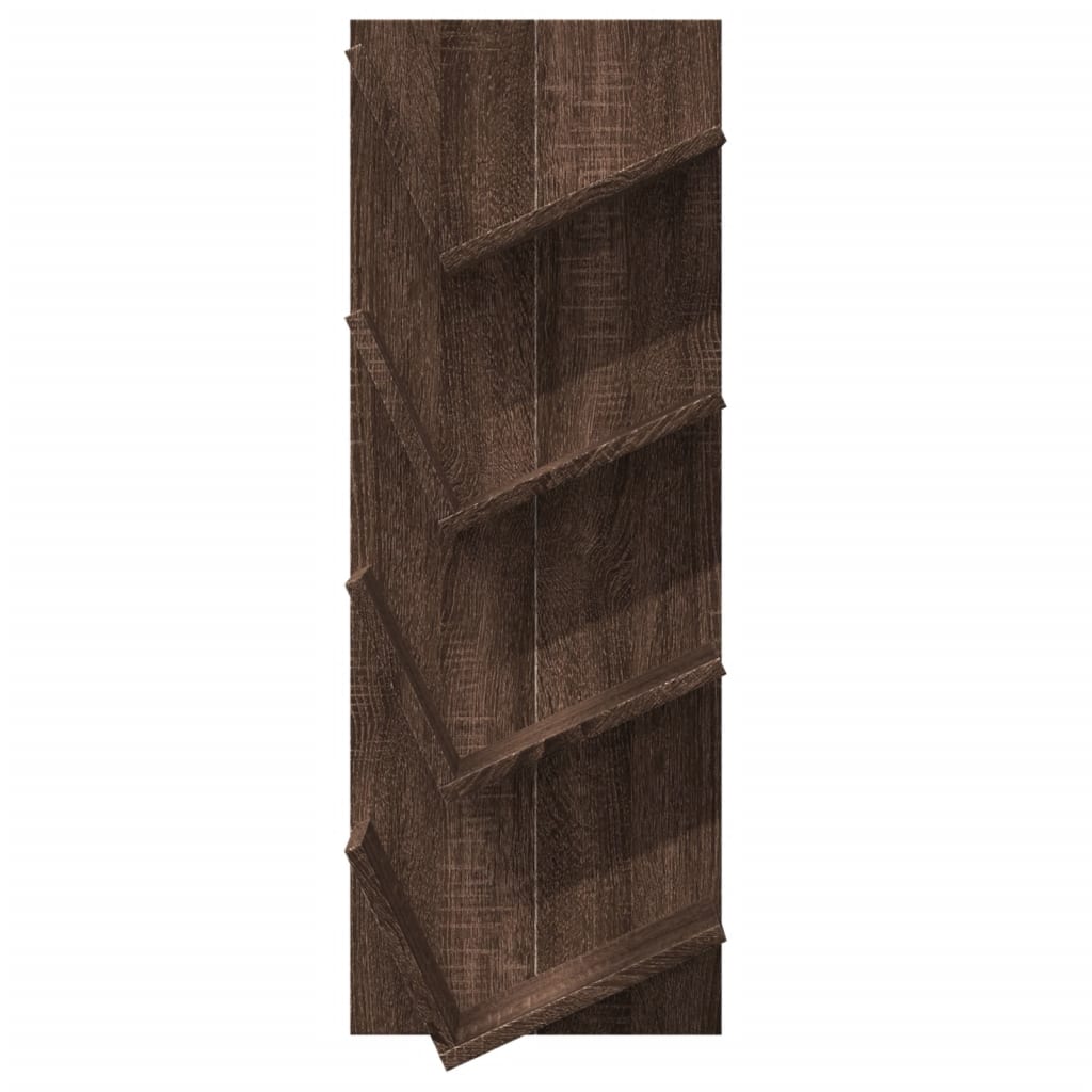 vidaXL Estantería de pared 4 niveles marrón roble 33x16x90 cm