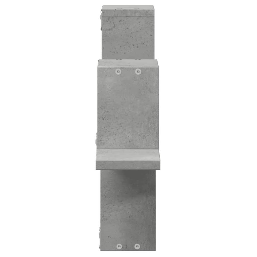 vidaXL Estantería pared madera ingeniería gris hormigón 104,5x10x43 cm