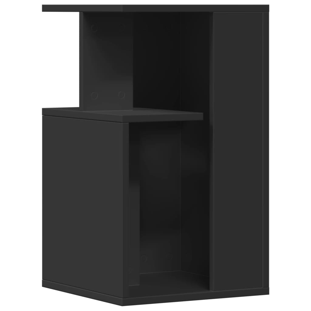 vidaXL Mesa auxiliar madera de ingeniería negro 35x35x60 cm