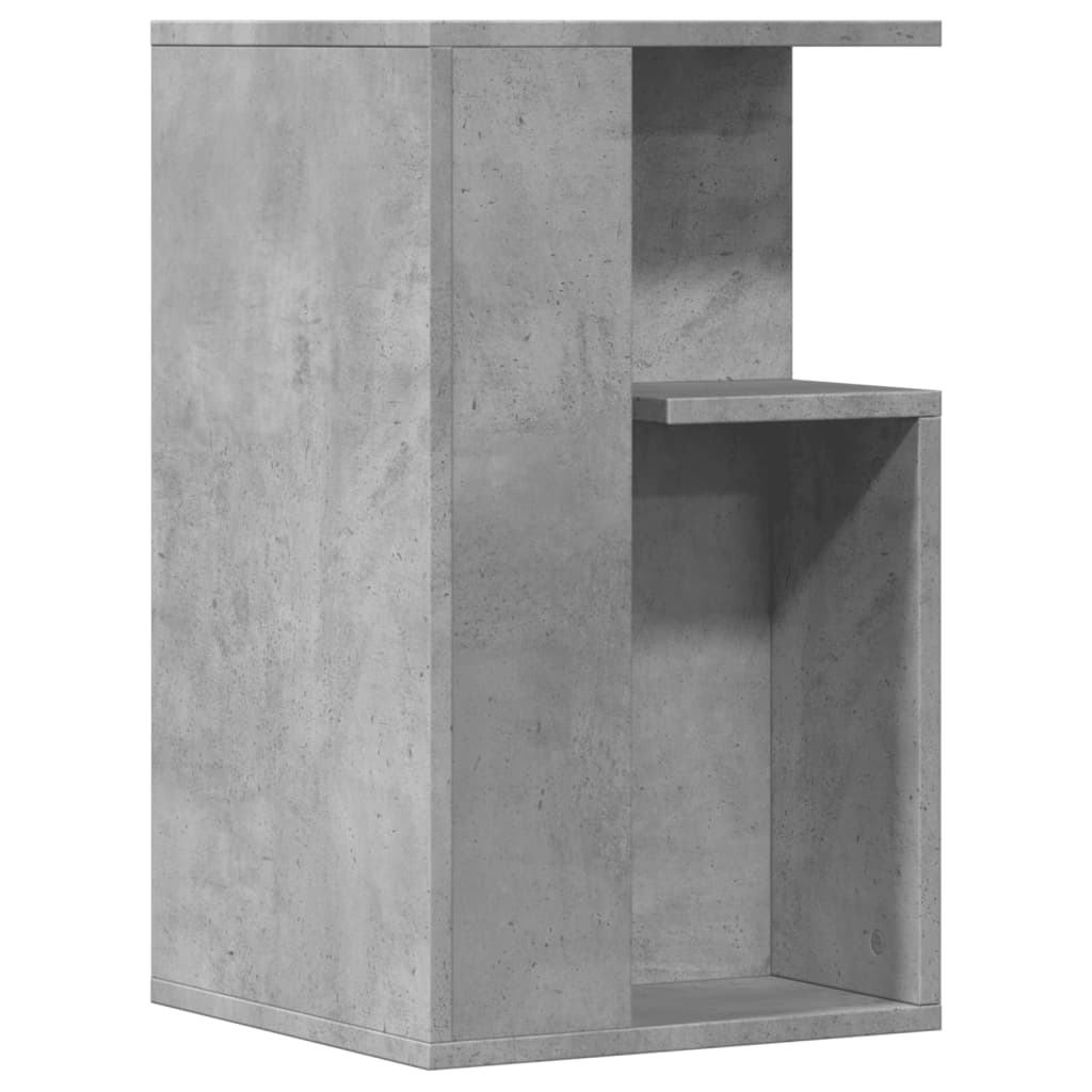 vidaXL Mesa auxiliar madera de ingeniería gris hormigón 35x35x60 cm