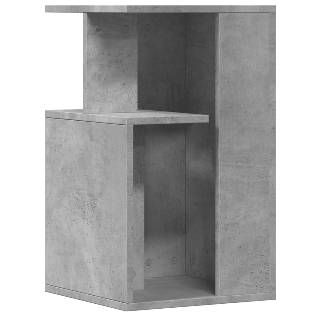 vidaXL Mesa auxiliar madera de ingeniería gris hormigón 35x35x60 cm