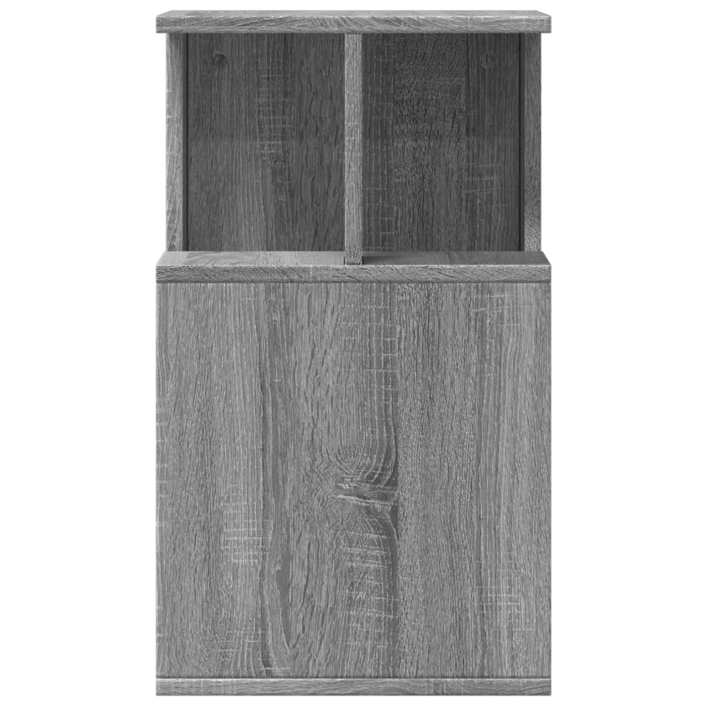 vidaXL Mesa auxiliar madera de ingeniería gris Sonoma 35x35x60 cm