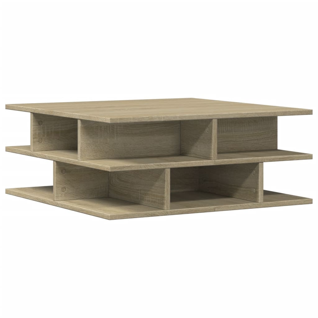 vidaXL Mesa de centro madera de ingeniería roble Sonoma 70x70x29 cm