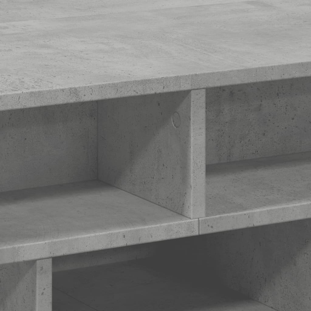 vidaXL Mesa de centro madera de ingeniería gris hormigón 70x70x29 cm