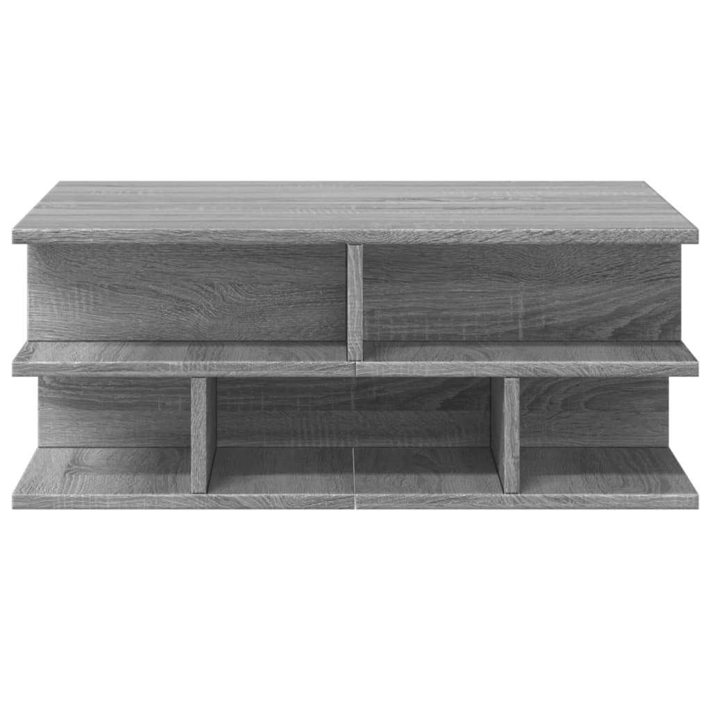 vidaXL Mesa de centro madera de ingeniería gris Sonoma 70x70x29 cm