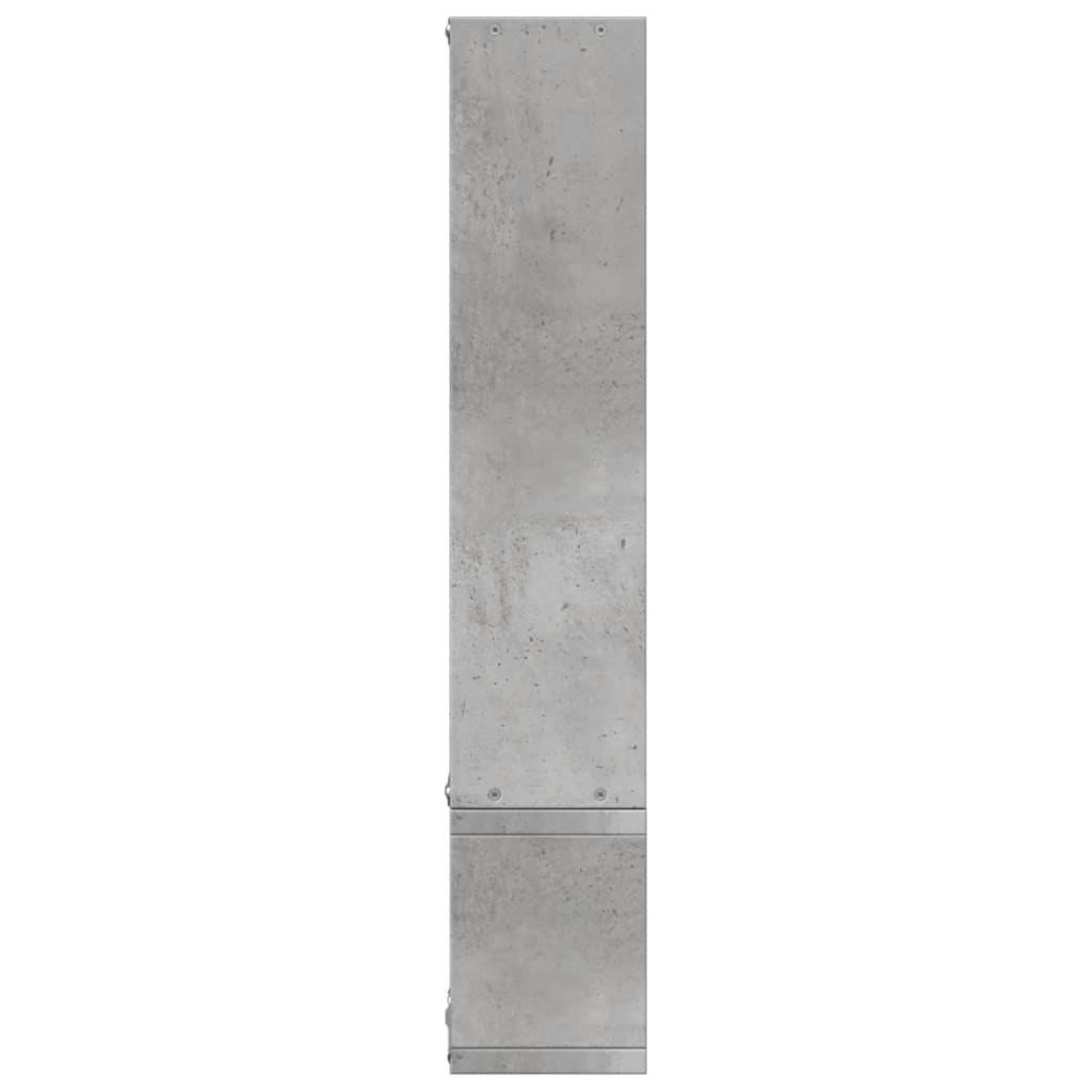 vidaXL Estantería de pared madera ingeniería gris hormigón 96x12x64 cm