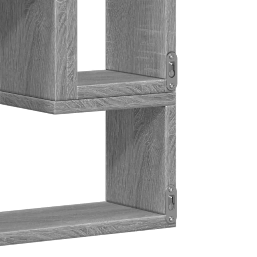 vidaXL Estantería de pared madera ingeniería gris Sonoma 96x12x64 cm