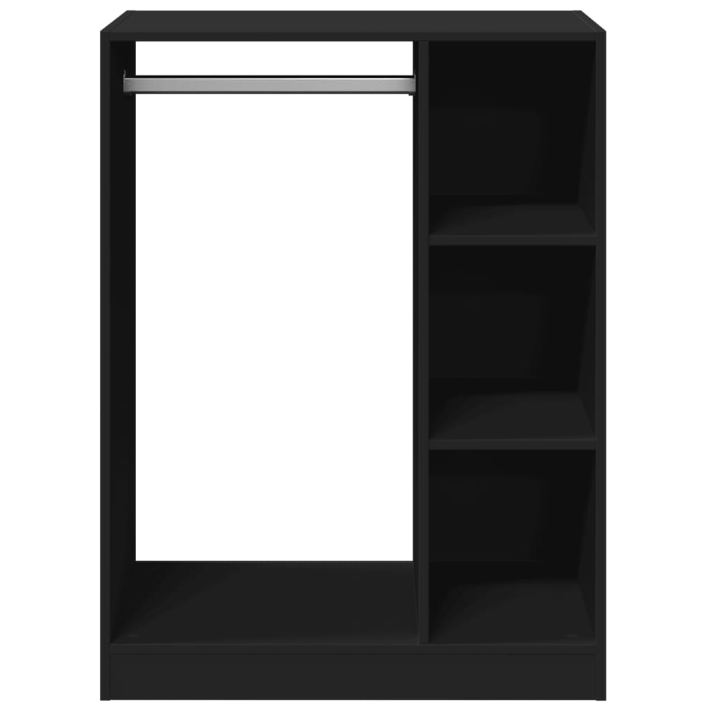 vidaXL Armario de madera de ingeniería negro 77x48x102 cm