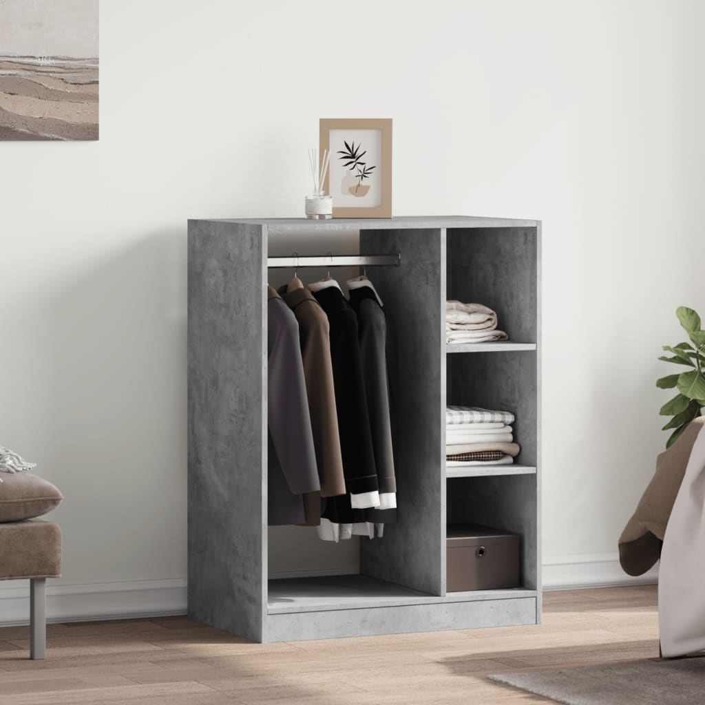 vidaXL Armario de madera de ingeniería gris hormigón 77x48x102 cm