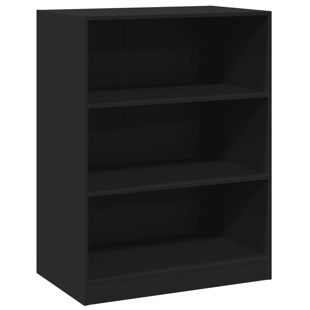 vidaXL Armario de madera de ingeniería negro 77x48x102 cm